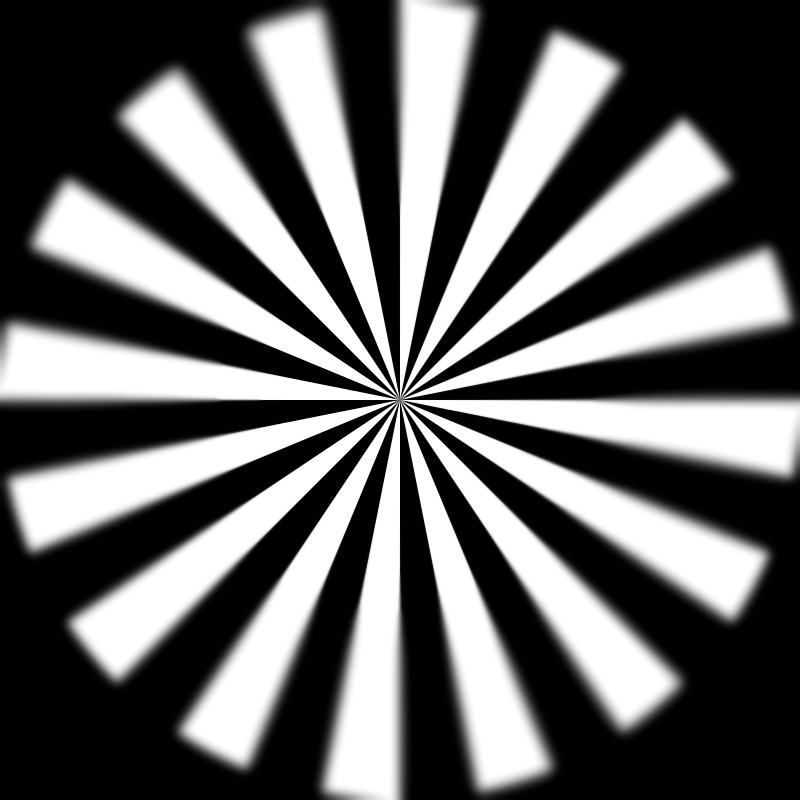 edge blur siemens star